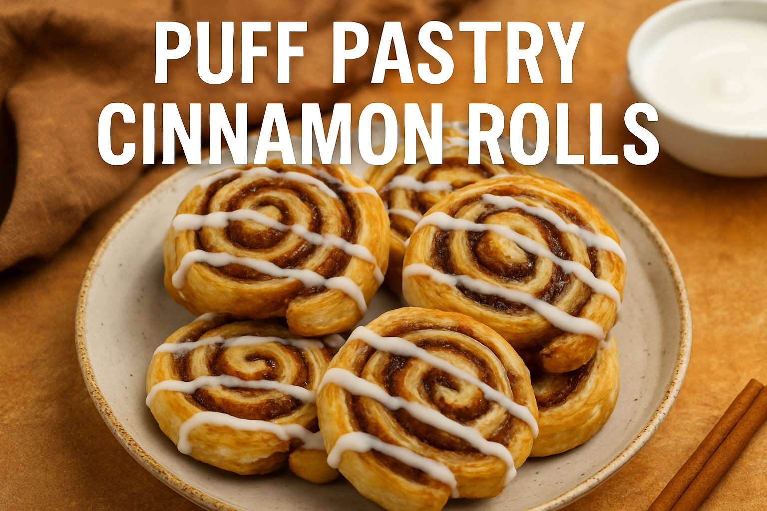 Easy Puff Pastry Cinnamon Rolls Recipe for Home – Quick and Tasty Snack
