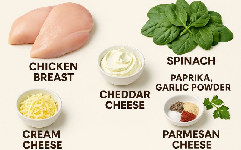 Spinach & Cheese Stuffed Chicken Breast