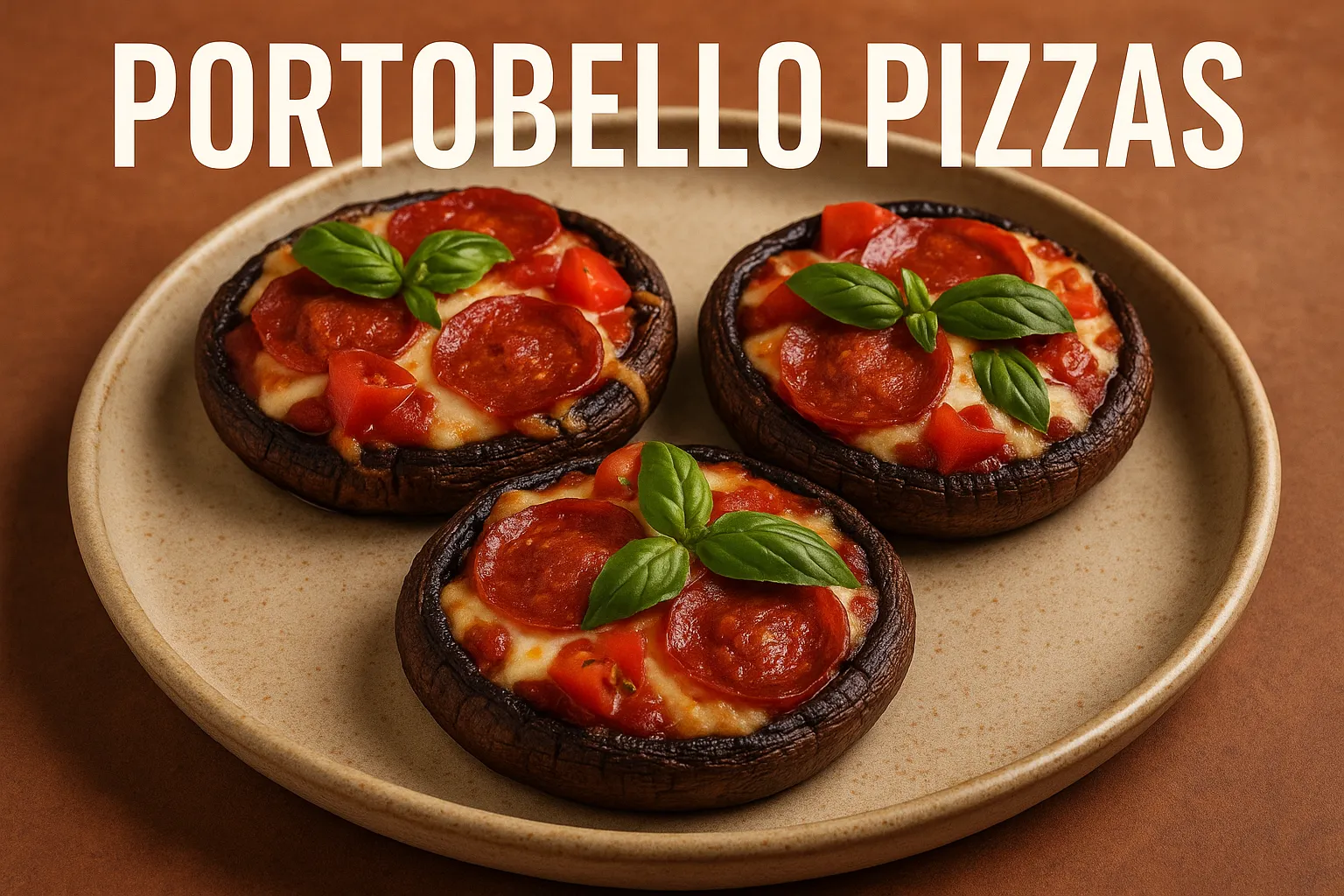 Portobello Pizzas Recipe – Easy, Healthy, and Tasty Snack Idea