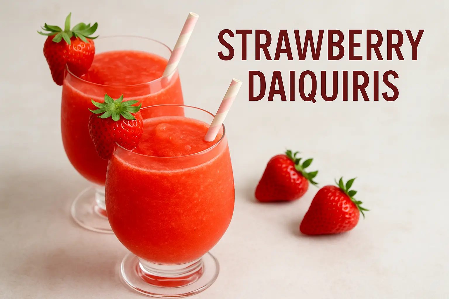 Make Fresh and Easy Strawberry Daiquiris at Home