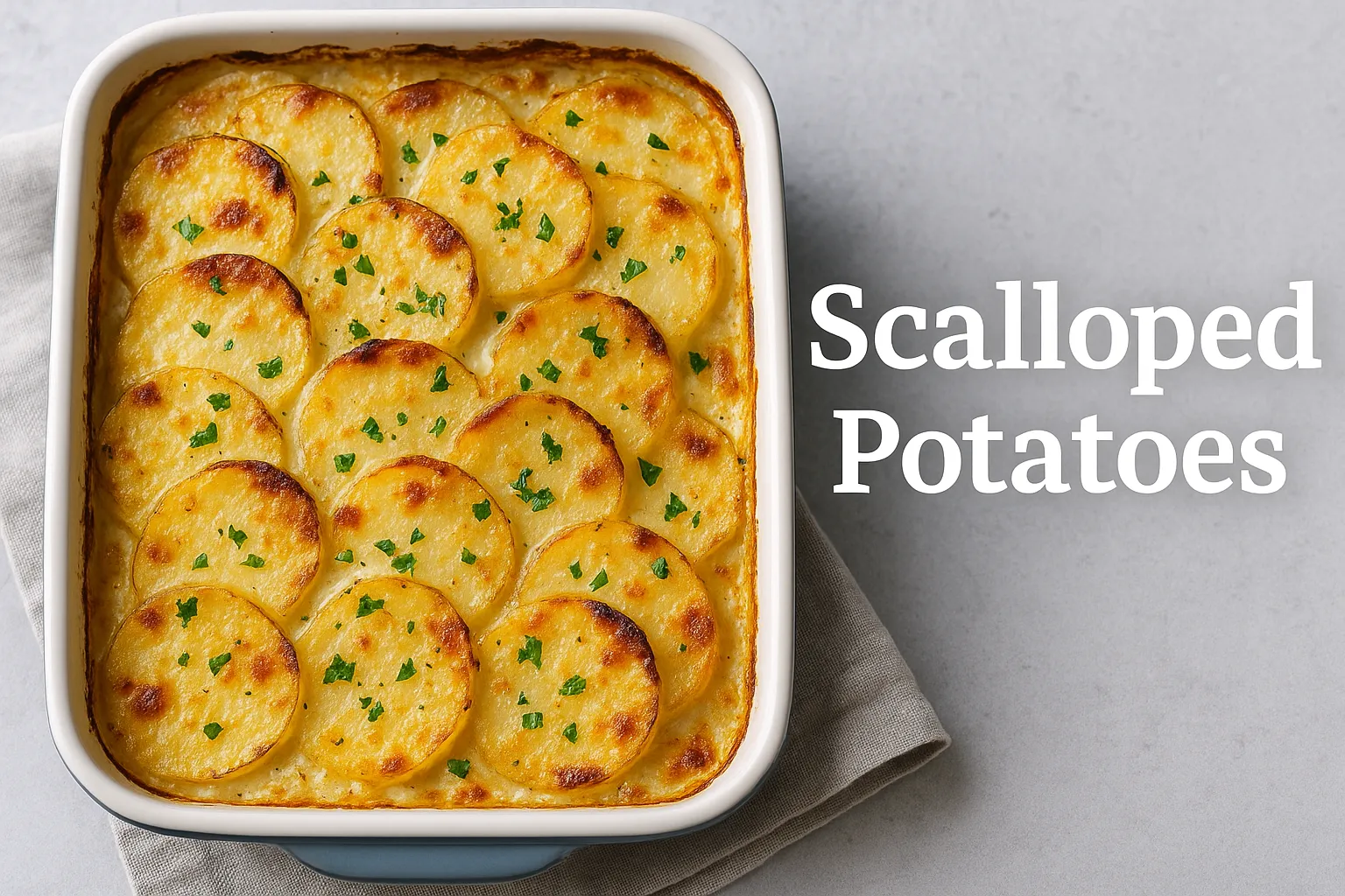 Scalloped Potatoes Recipe – Easy and Creamy Oven-Baked Dish for All